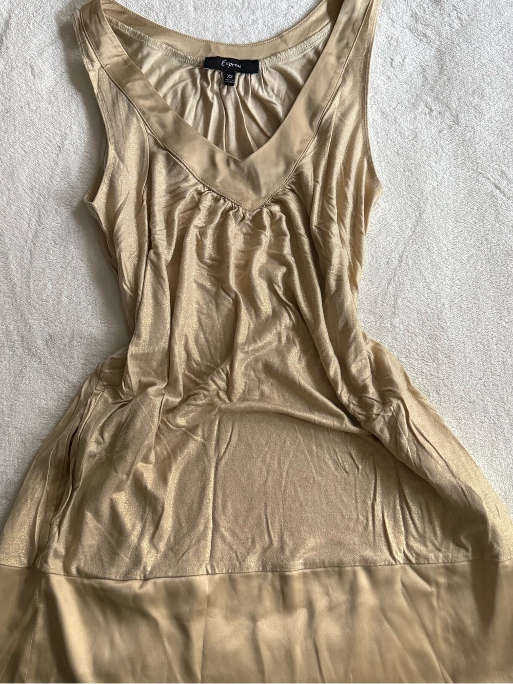 Women’s Express Gold Satin Dress